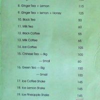 menu at Boddhi Garden Vegetarian Restaurant in Kathmandu