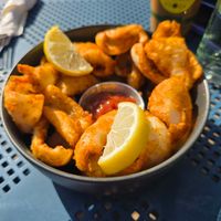 Calamari at La Nieta Vegan Cafe & Market in Chicago
