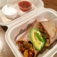 Breakfast Burrito with Field Roast Apple Sausage at Mountain High Sandwich Company in Incline Village