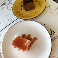 Cheesecake and Chocolate mousse at Cor Verd in Igualada