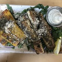 Polenta and tofu at Alegria in Tel Aviv