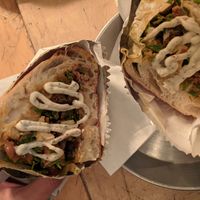 Mixed tofu mushroom sandwich, served on fluffy fresh bread at Alegria in Tel Aviv