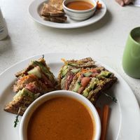 The veggie club and Reuben. Both were great!  at Cafe One in Fort Bragg