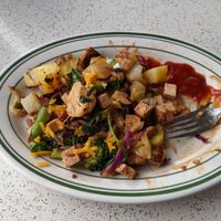 Hippie scramble at Cafe One in Fort Bragg