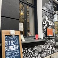 Window for ordering and getting food at MARIA in Berlin