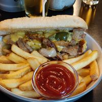 Philly cheese steak with fries at MARIA in Berlin