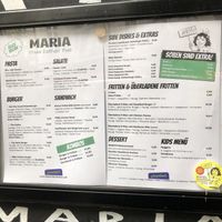 Menu   at MARIA in Berlin