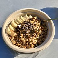 Açaí bowl with GF granola (less full than in Portsmouth)  at The Juicery in Kittery