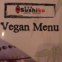ask for the vegan menu first thing when you walk in!  at Sushiko in Jacksonville