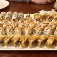 Sweet potato roll, fruit dessert roll, Buddha rolls, and Jacksonville Vegan Lovers roll  at Sushiko in Jacksonville