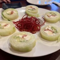 Vegano appetizer (Tofutti, avocado, and fried tofu wrapped in cucumber with ponzu sauce)  at Sushiko in Jacksonville