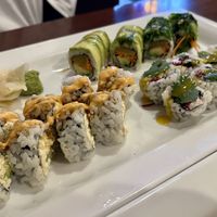 Pickle Pickle roll, Green House roll, and Buddha roll  at Sushiko in Jacksonville