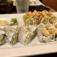 Buddha Roll, vegan chicken tempura roll, and Fruit Cake roll  at Sushiko in Jacksonville