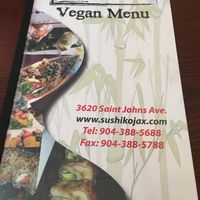 Full menu! at Sushiko in Jacksonville