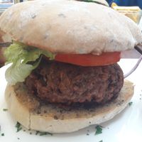 Vegan old fashioned burger at Zapfhahn in Bamberg