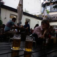 Outside seating area at Zapfhahn in Bamberg