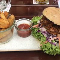 Veganer Burger at Zapfhahn in Bamberg