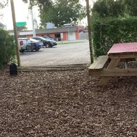 Outside seating area at Dharma Southern Chick'n in Orlando