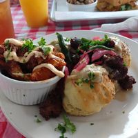 Biscuits and gravy at Dharma Southern Chick'n in Orlando