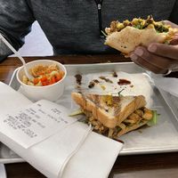 Carolina bbq and regular Mac my hubby did not eat all the regular Mac   at Dharma Southern Chick'n in Orlando