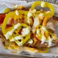 Don’t be fooled by my bad photography, this thang was good! (I requested no onions)  at Dharma Southern Chick'n in Orlando