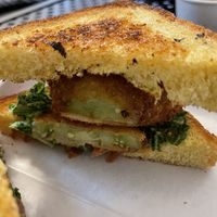 Fried Green Tomato sandwich   at Dharma Southern Chick'n in Orlando