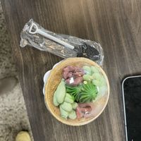 Vegan chocolate mousse flower cup!  at Dharma Southern Chick'n in Orlando