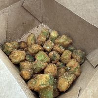 Fried okra   at Dharma Southern Chick'n in Orlando