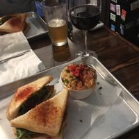 Florida Fried Green Tomato & Mac n' Cheese at Dharma Southern Chick'n in Orlando