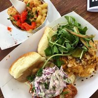 Sliders & Mac n cheez!!! at Dharma Southern Chick'n in Orlando