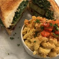 Fried green tomato  at Dharma Southern Chick'n in Orlando