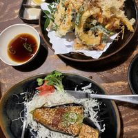 Tempura and eggplant, great for sharing at Yatai Japanese Izakaya in Palmerston North