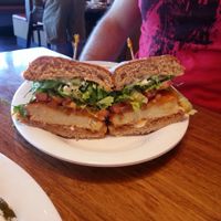 Buffalo Bomber with fries. at Veggie Grill by Next Level - Tustin Marketplace in Irvine