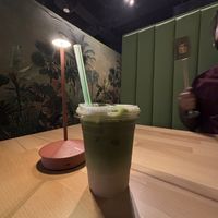 Vegan matcha (pistachio milk)  at Green Cup Cafe in Fort Myers