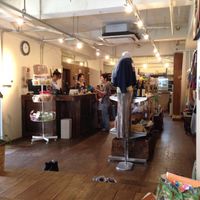 Big open space with a small vegan shop.  at Smoothie etc. in Kyoto