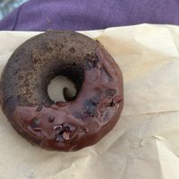 Matcha and chocolate donut  at Smoothie etc. in Kyoto