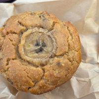 Banana and raisin and walnut muffinns  at Smoothie etc. in Kyoto