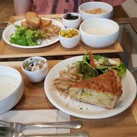 Quiche set & lunch special set at Smoothie etc. in Kyoto