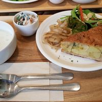 Quiche set at Smoothie etc. in Kyoto