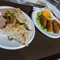 Seaweed Wrap and mushroom croquettes at kVegan in Tenerife