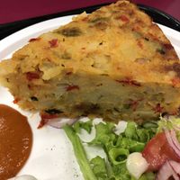 Vegan Spanish omelette at kVegan in Tenerife