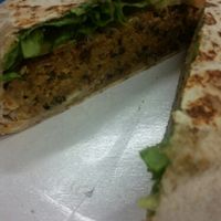 seaweed burger at kVegan in Tenerife