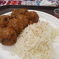 Albóndigas con arroz at kVegan in Tenerife