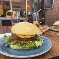 Burger with lentils patty   at kVegan in Tenerife