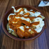 Patatas bravas (potatoes) at kVegan in Tenerife