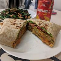 pollo feliz wrap at kVegan in Tenerife