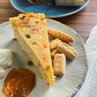 Spanish omelette & aduki bean wrap at kVegan in Tenerife