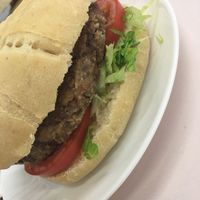 Lentil burger  at kVegan in Tenerife