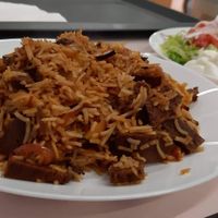 Rice with seitan. Really tasty, ordered it more than once at kVegan in Tenerife