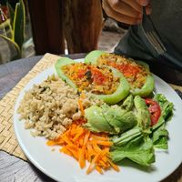 Daily dish at La Paz in San Marcos La Laguna